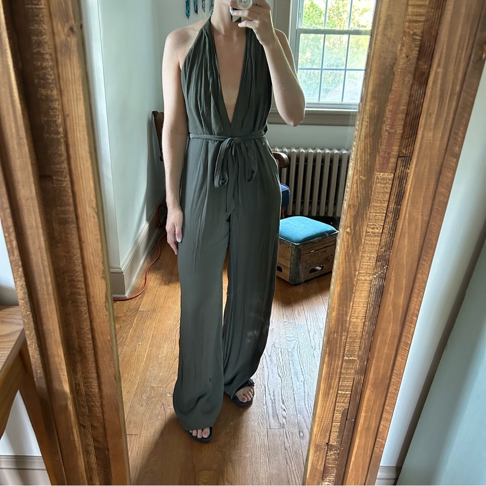 Free People Green Sammie Jumpsuit by Backstage